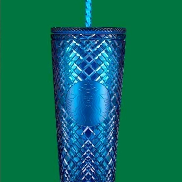Starbucks Jeweled Diamond Blue Azure Holiday 2022 Ice Tumbler Venti Gift - Picture 2 of 14